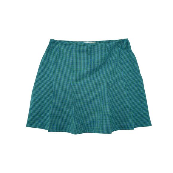 Urban Outfitters Green Blue Houndstooth Mini Skirt Size S - Picture 3 of 6